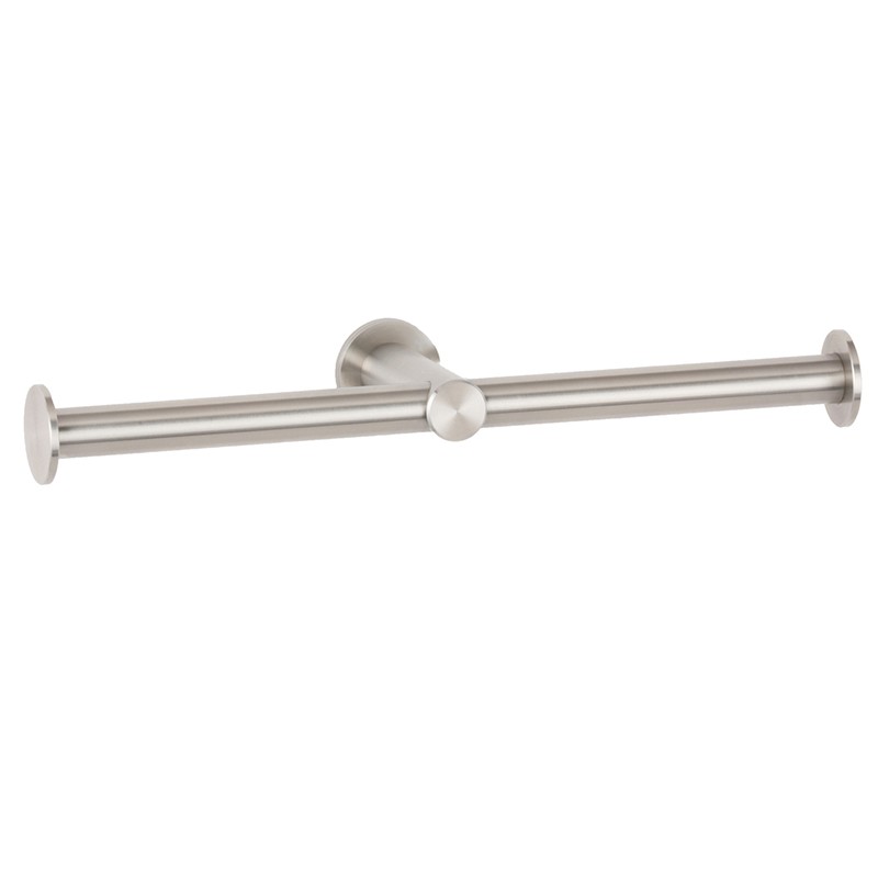 Photo Double porte-rouleau mural en inox finition brossé BO-9547
