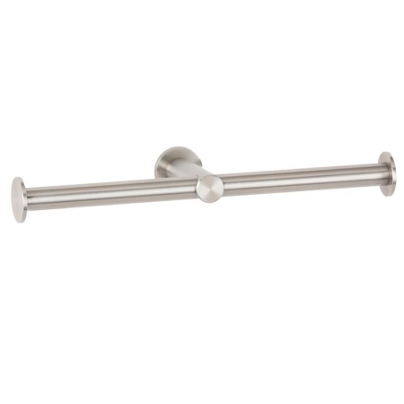 Double porte-rouleau mural en inox finition brossé
