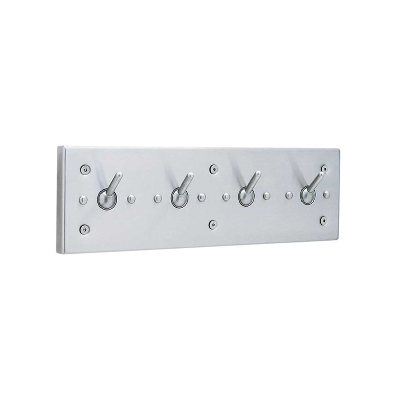 4 safety stainless steel hooks, brushed finish BO-985 Photo 4 safety stainless steel hooks, brushed finish BO-985