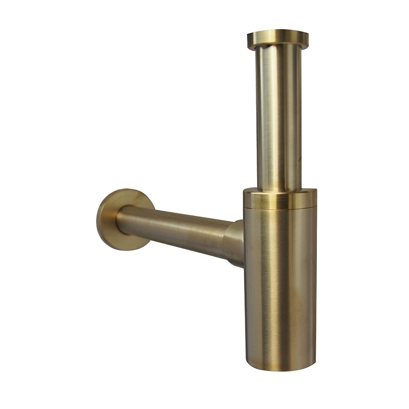 Photo Siphon lavabo design finition doré mat Antique Bronze BS-9AB