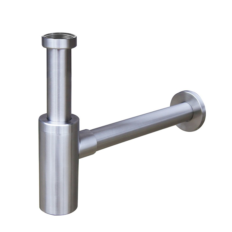 Siphon lavabo inox Design brossé BS-9 Photo Siphon lavabo inox Design brossé BS-9