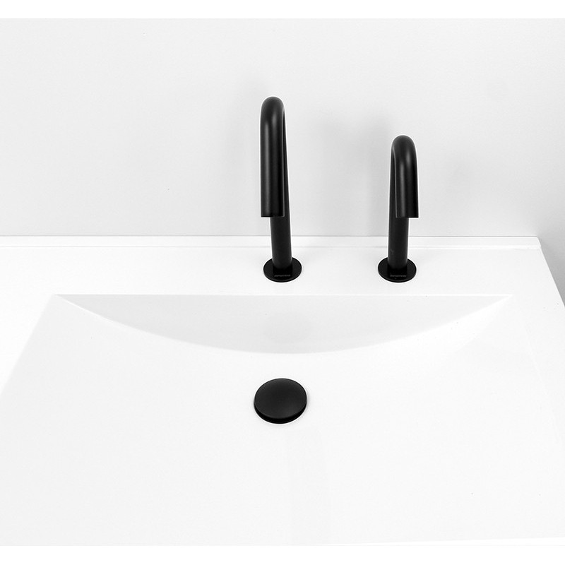 Brushed stainless steel graded waste, black finishing - SUPRATECH