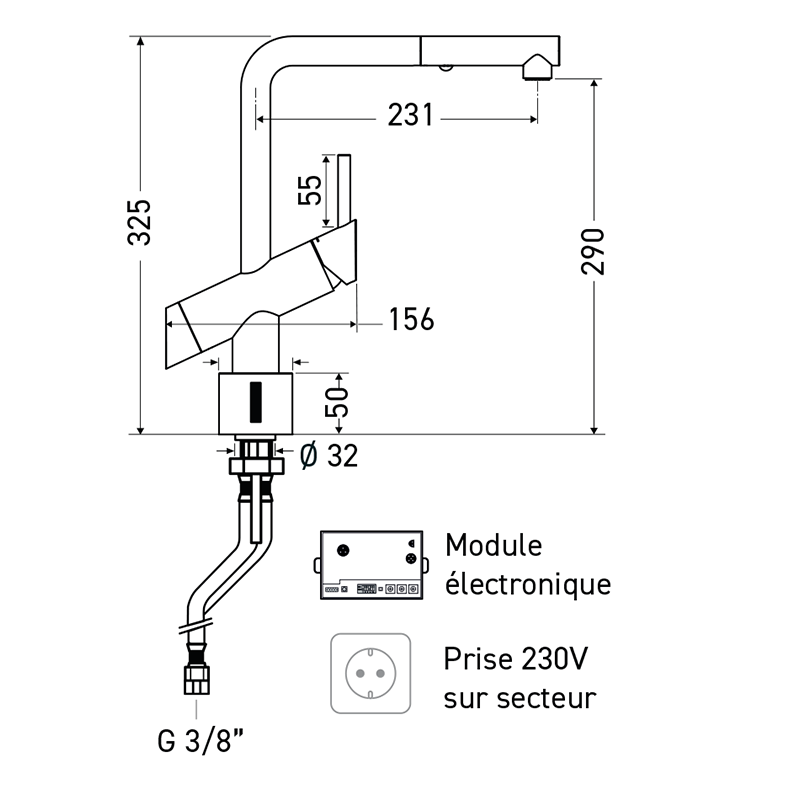 Automatic kitchen faucet PUREA