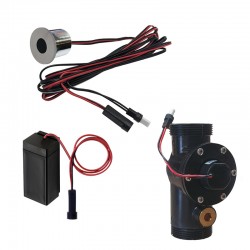 Kit de détection inox 316 de présence ou approche de la main sur piles, finition noir mat