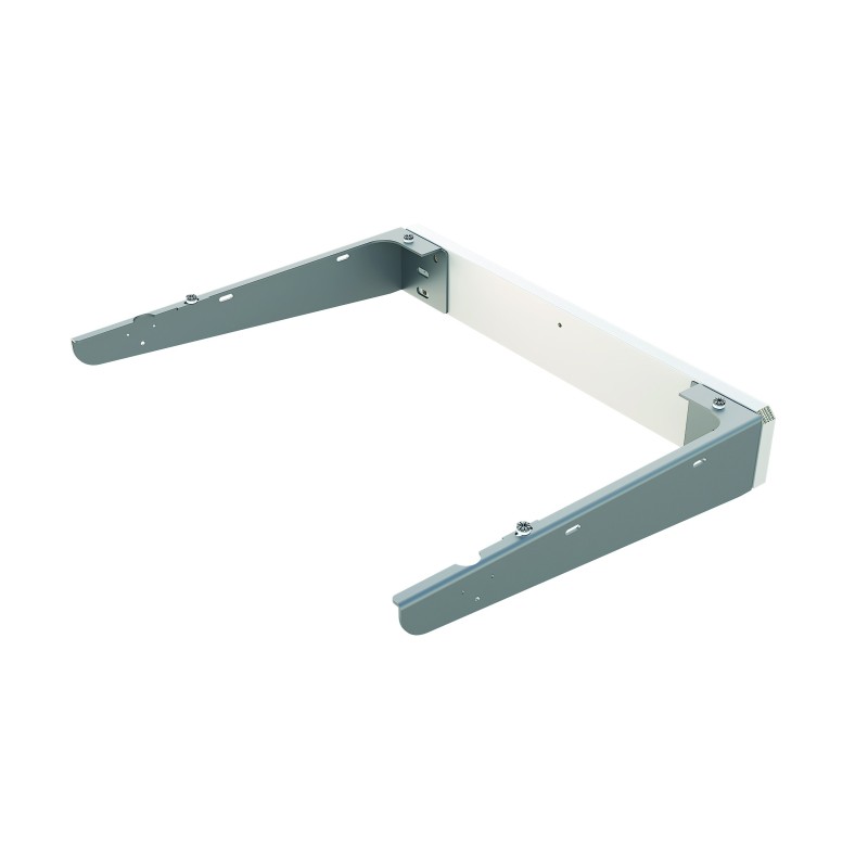 Wall-mounted support frame for countertop basin in U-shape, two grey brackets and white crossbar to be fixed Wall-mounted support frame for countertop basin in U-shape, two grey brackets and white crossbar to be fixed