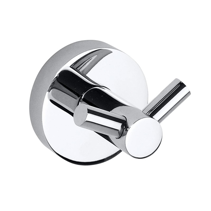 Photo Double wall hook in chrome-plated brass with invisible fixings AM-18