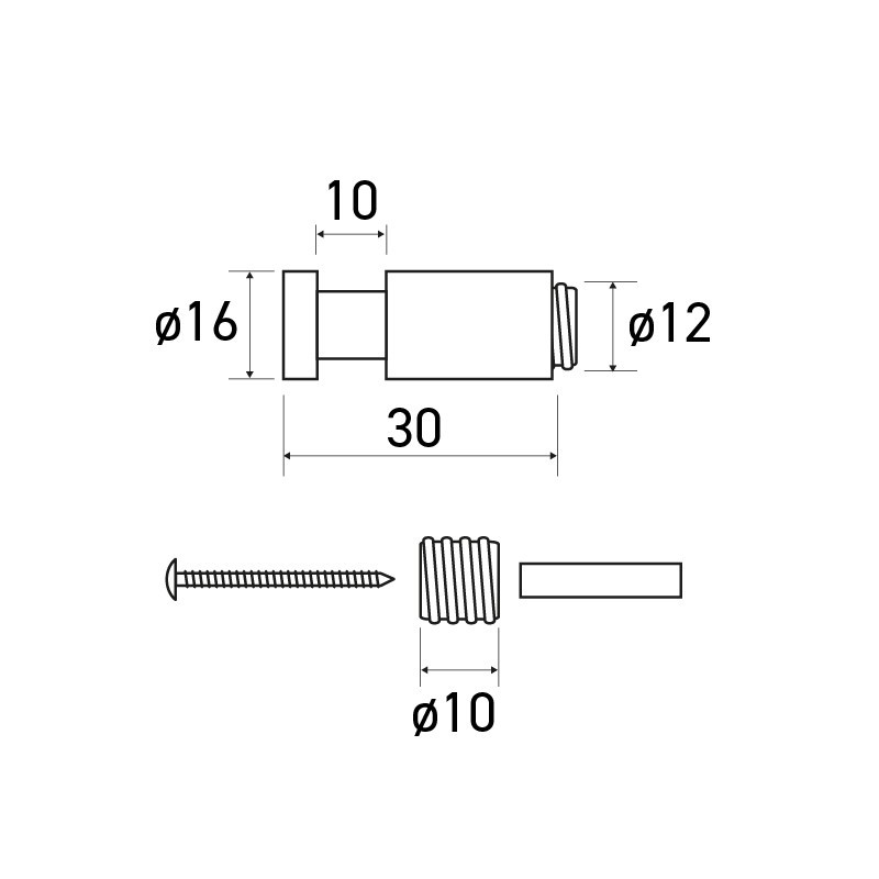Percha simple LIX acabado cromado - SUPRATECH