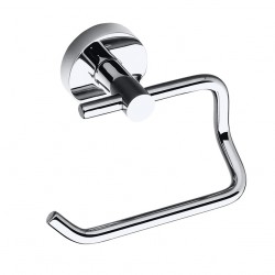 Screw-mounted brass toilet roll holder, left side