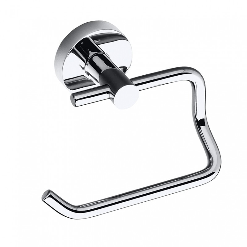 Photo Screw-mounted brass toilet roll holder, left side AM-07