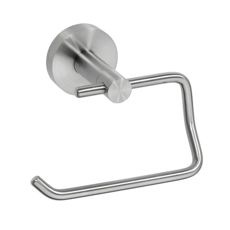 Screw-mounted stainless steel toilet paper roll holder