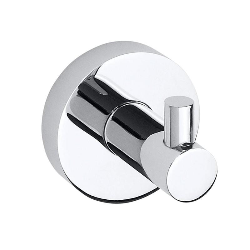 Photo Simple and robust chrome-plated brass coat rack. Concealed fixings. AM-16