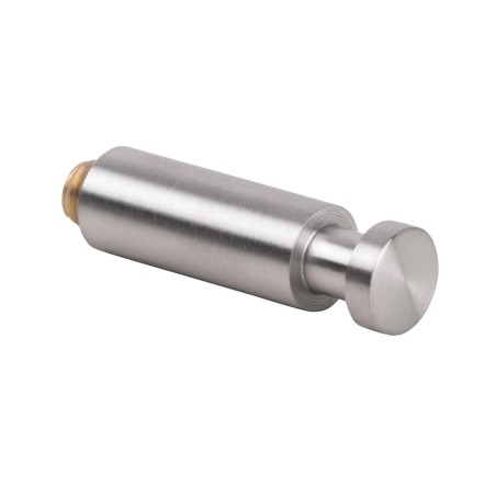 Stainless steel single and robust coat hook, brushed finish