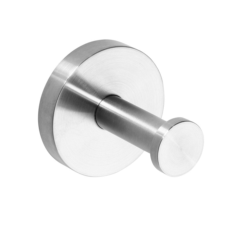 Photo Simple and aesthetic coat hook in AISI 304 stainless steel brushed finish. AM-24-S