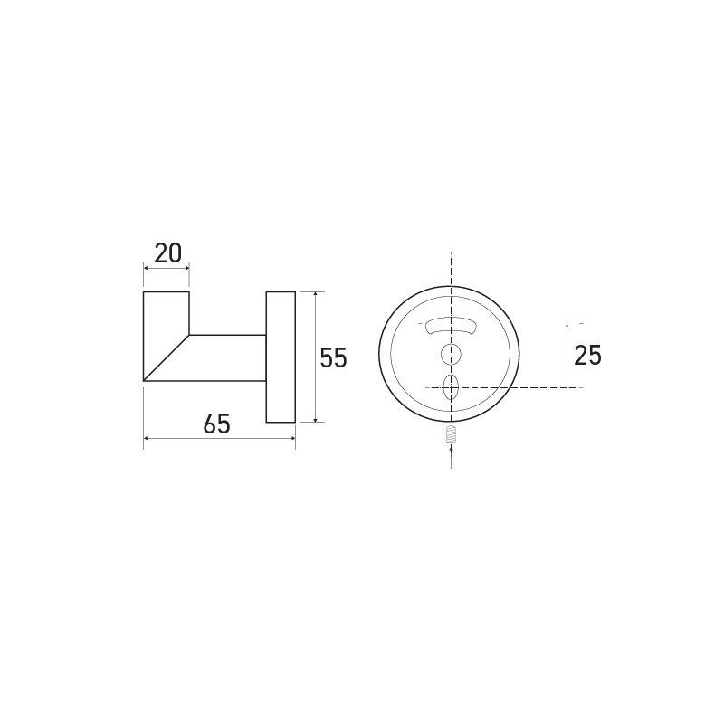 Percha simple LIX acabado cromado - SUPRATECH