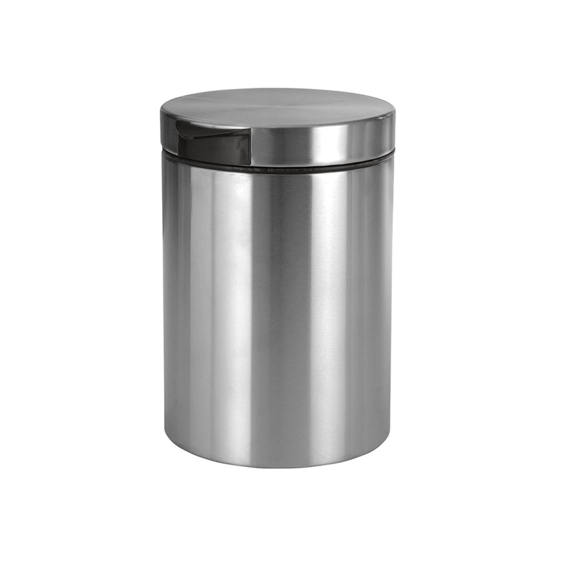Photo Mini corbeille 3L en acier inoxydable finition brossée AM-53-S