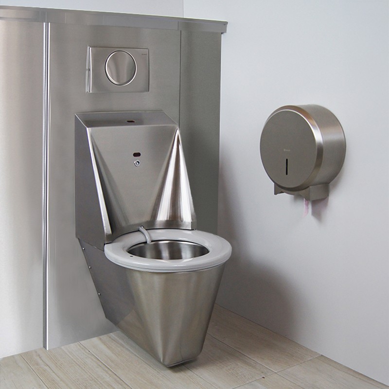 Photo Stainless steel cladding for wall hunging toilet HYGISEAT SUP1062
