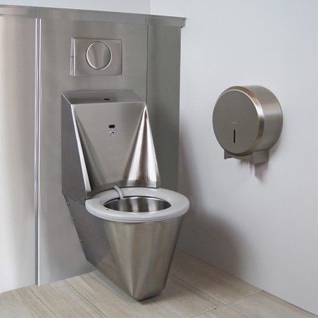 Habillage inox du bâti-réservoir WC suspendu HYGISEAT