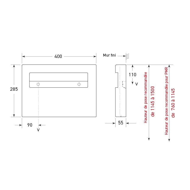 Distributeur de papier couvre-sièges WC