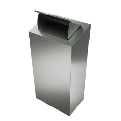 Stainless Steel Feminine Hygiene Bin 22.5 L Floor Model with Hidden Content Flap Stainless Steel Feminine Hygiene Bin 22.5 L Floor Model with Hidden Content Flap