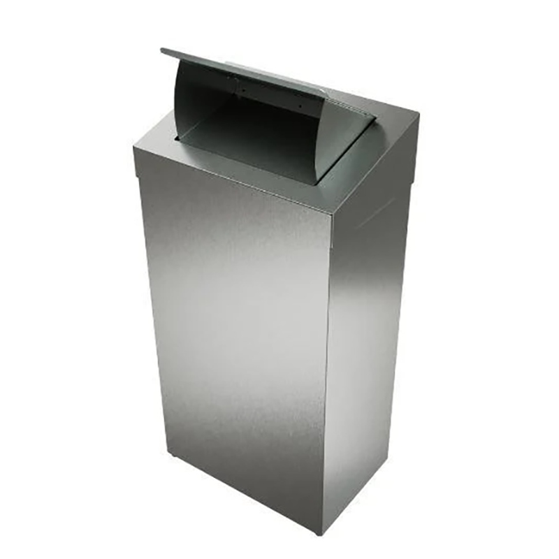 Stainless Steel Feminine Hygiene Bin 22.5 L Floor Model with Hidden Content Flap Stainless Steel Feminine Hygiene Bin 22.5 L Floor Model with Hidden Content Flap