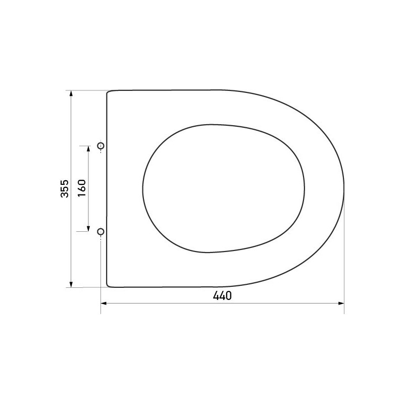 Mahogany wooden finish toilet lid D shape