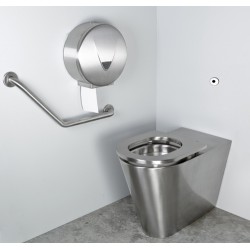 Miniature-2 Siège WC antivandalisme inox avec WC au sol ULTIMA WC-IN