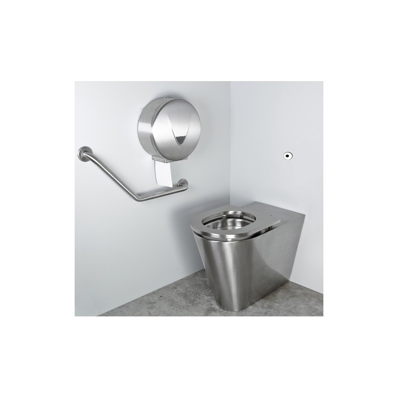 Brushed stainless steel toilet lid