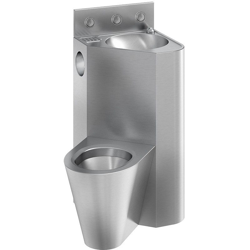 Floor standing WC and sink combination stainless steel COMPAC Floor standing WC and sink combination stainless steel COMPAC
