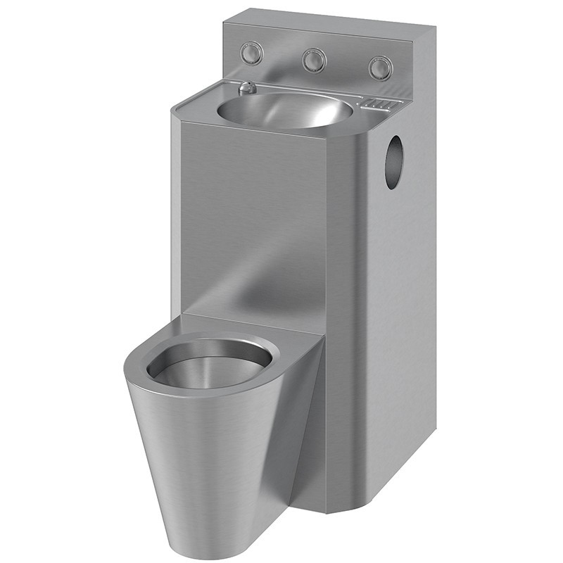 Combinado lavabo inodoro al suelo COMPAC fijación frontal