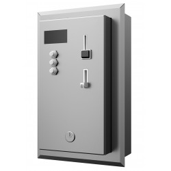 Duchas empotradas antivandálicas de acero inoxidable con temporizador de monedas múltiples