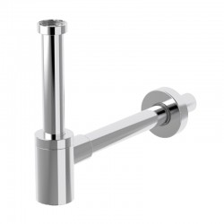 DESIGN short chrome-plated stainless steel waste trap 1 1/4''