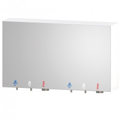 Module miroir 2 postes avec accessoires intégrés savon, eau et air