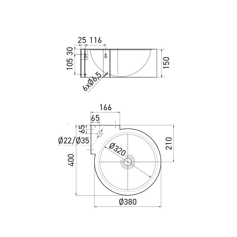 Wall mounted cornered stainless steel sink
