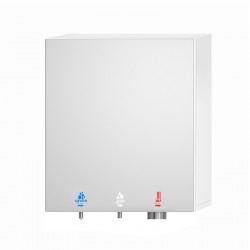 Meuble haut miroir 3 en 1 savon, eau et air pour lavabo en collectivités