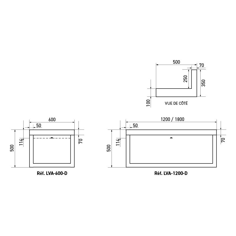 RIVAGE design wall-mounted washbasin in Solid Surface for communities