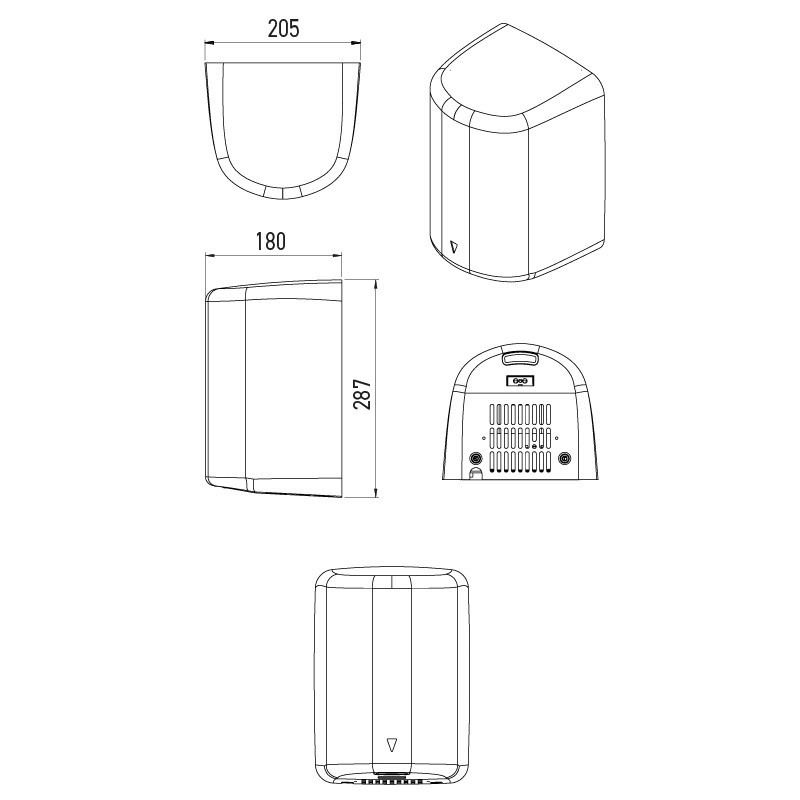 Automatic electric hand dryer stainless steel HIGH SPEED