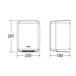 Secamanos eléctrico de acero inoxidable, silencioso y de alta velocidad - SUPRATECH