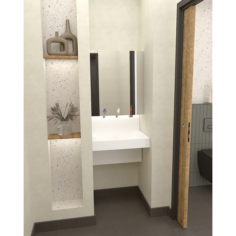 High mirror unit 3 in 1 "soap-water-air"