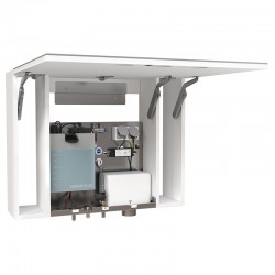 Miniature-1 Meuble haut HYFLO 4 en 1 miroir, savon, eau et air pour lavabo en collectivités RES-853