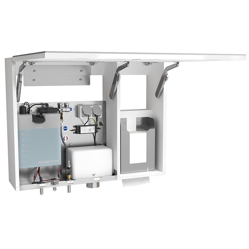 Mueble HYFLO 5 en 1 espejo -jabón - agua - aire - papel