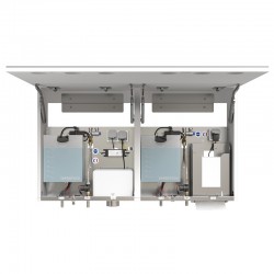 Miniature-3 Double module HYFLO avec séchage des mains par air ou papier réf. RES-8502AP RES-8502