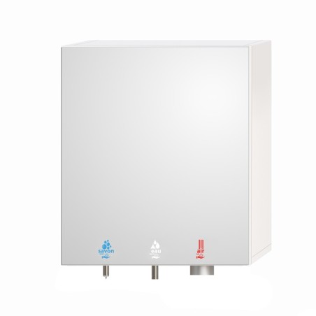 Meuble haut miroir 3 en 1 HYFLO savon, eau et air pour lavabo en collectivités