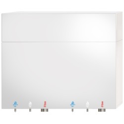 Caisson miroir supérieur TL-MH-1200 sur un double module HYFLO savon-eau-air, deux postes, hauteur totale 1000 mm Caisson miroir supérieur TL-MH-1200 sur un double module HYFLO savon-eau-air, deux postes, hauteur totale 1000 mm