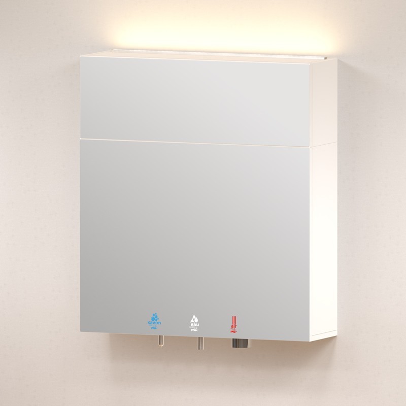 HYFLO 4 in 1 "mirror-soap-water-air" cabinet, width 900 mm - SUPRATECH HYFLO 4 in 1 "mirror-soap-water-air" cabinet, width 900 mm - SUPRATECH