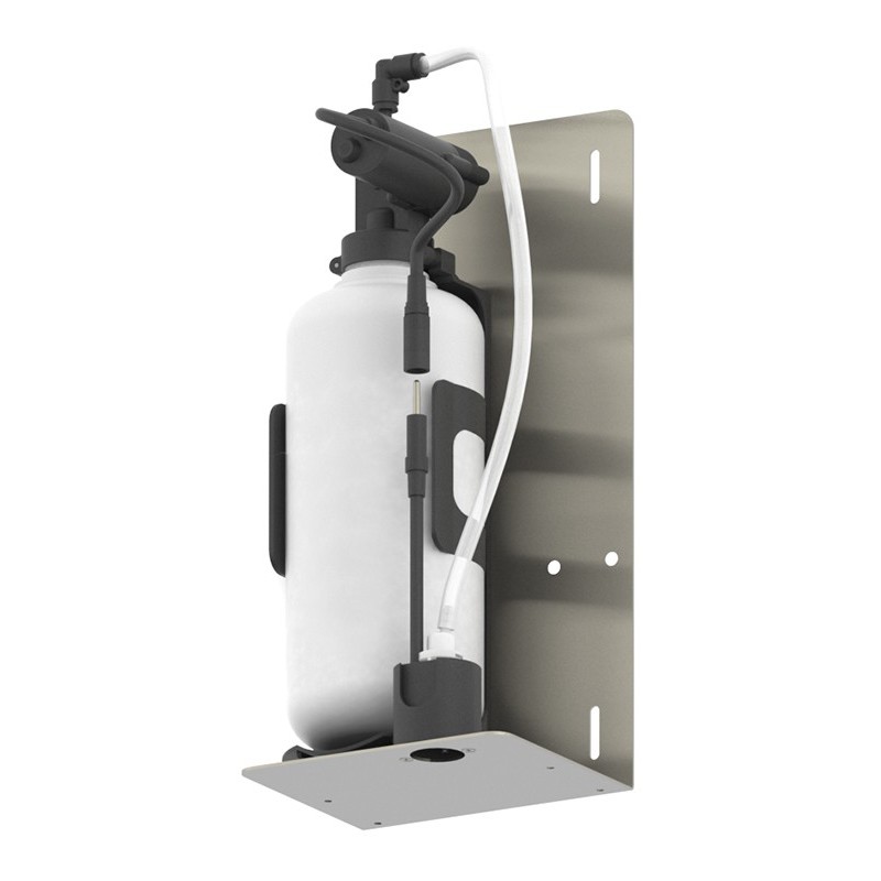 Automatic soap dispenser with infrared detection to integrate behind a mirror