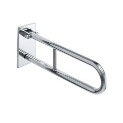 Stainless steel PRM hinged grab bar, polished finish