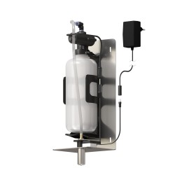 Automatic soap dispenser with infrared detection to integrate behind a mirror