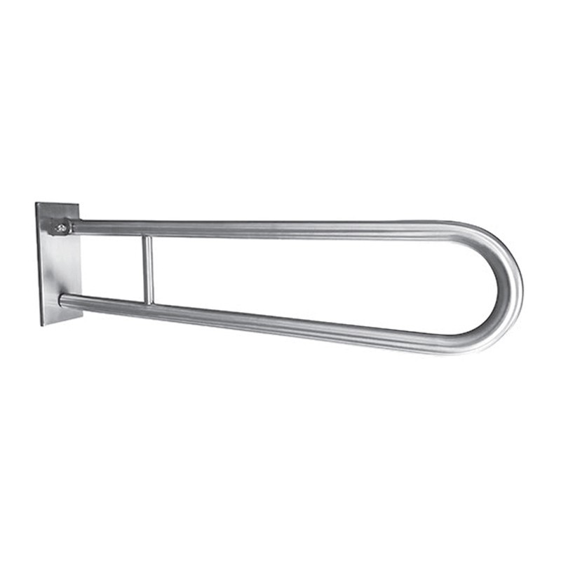 Stainless steel PRM hinged grab bar, brushed finish, long version