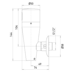 Grifo automático urinario - versión a pila - DUS-30