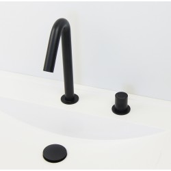 Electronic ONE faucet with mixing button